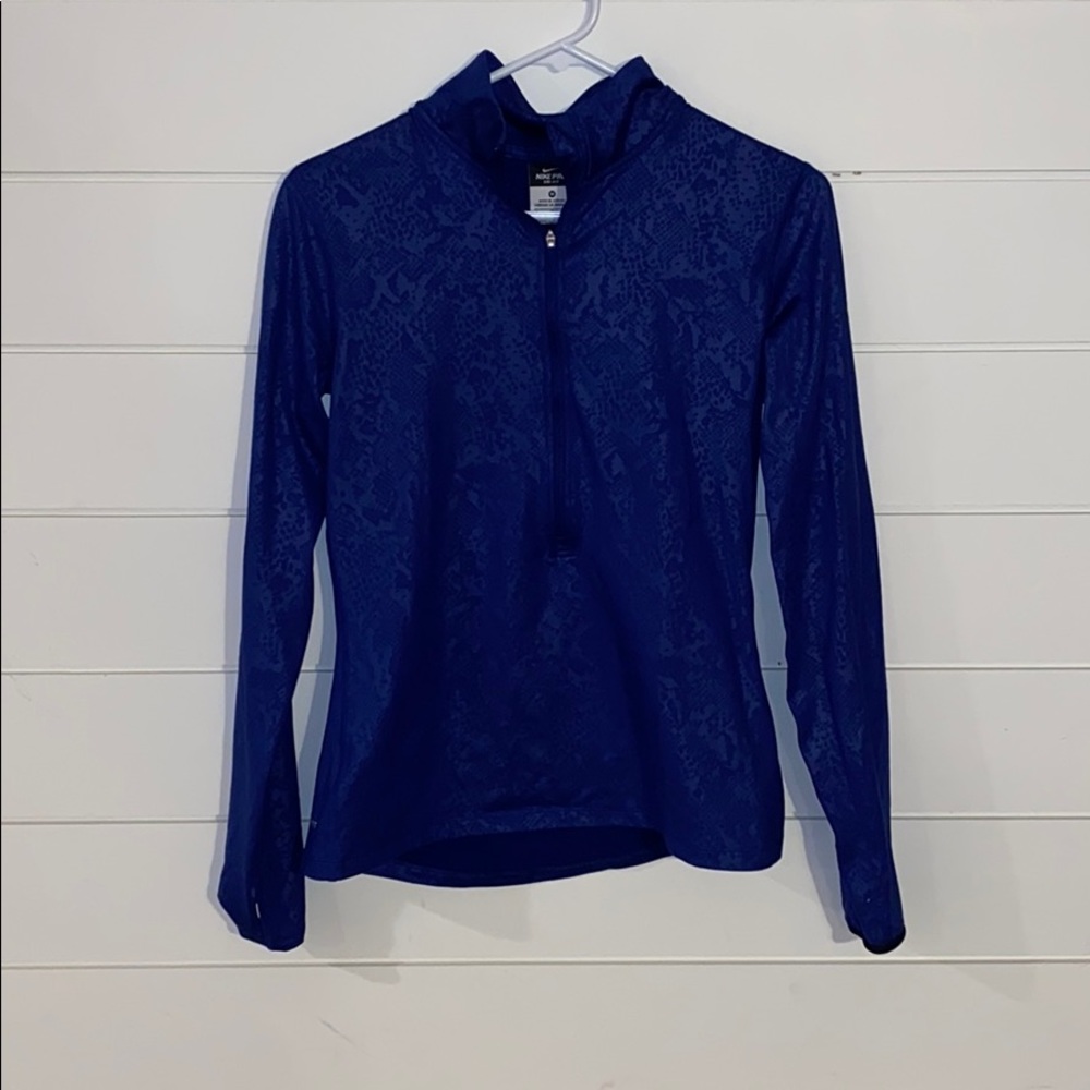 Nike blue snakeskin zip up